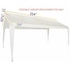 Impact Canopy 10 FT 8In x 20 FT  Carport Top with Leg Skirts, White, 180g 070111020